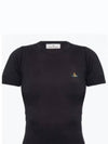 ORB Logo Short Sleeve Knit Top Black - VIVIENNE WESTWOOD - BALAAN 2