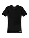 Logo Crew Neck Cotton Short Sleeve T-shirt Black - JIL SANDER - BALAAN 2