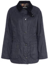 Beadnell Wax Zip-up Jacket Dark Navy - BARBOUR - BALAAN 2