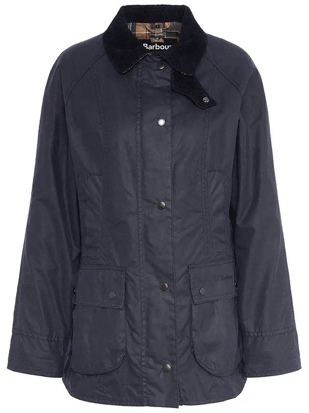 Beadnell Wax Zip-up Jacket Dark Navy - BARBOUR - BALAAN 2