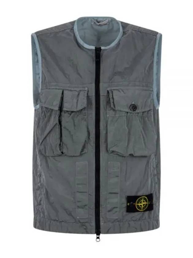 Nylon Metal Badge Vest Grey - STONE ISLAND - BALAAN 2