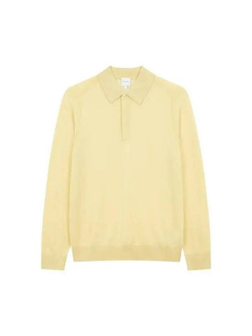 Hidden button wool polo knit yellow 271827 - PAUL SMITH - BALAAN 1