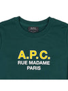 Women's Madame Logo Print Knit Top Green - A.P.C. - BALAAN 4