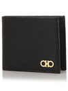 Gancini Half Wallet Black - SALVATORE FERRAGAMO - BALAAN 5