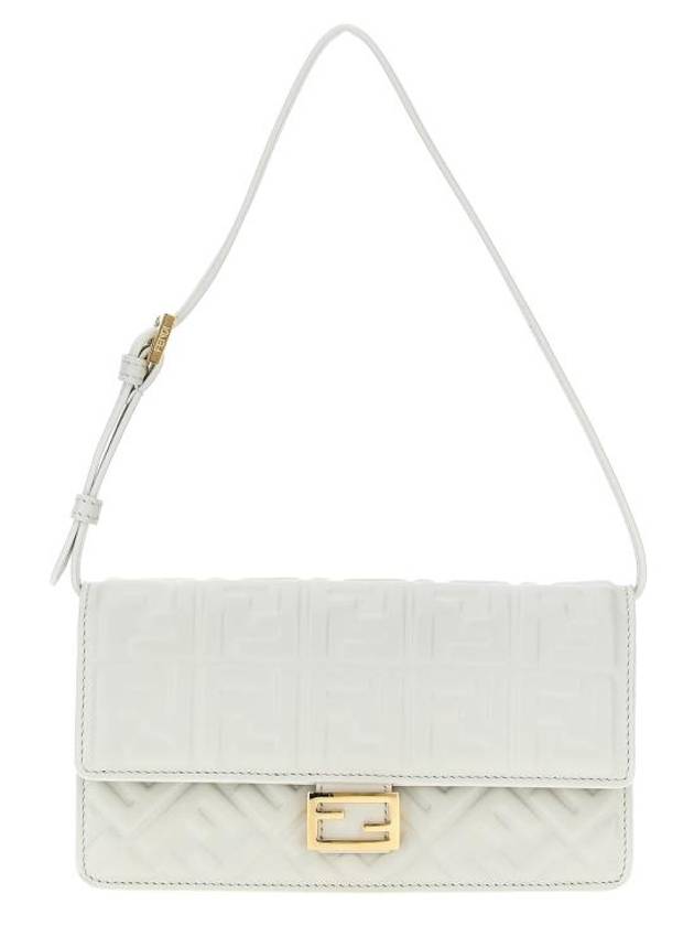 FF Baguette Nappa Leather Long Wallet White - FENDI - BALAAN 1