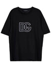 Logo Print Cotton Short Sleeve T-Shirt Black - DOLCE&GABBANA - BALAAN 11