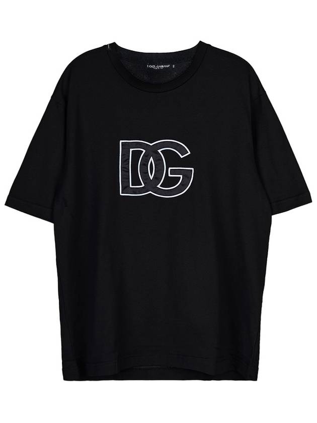 Logo Print Cotton Short Sleeve T-Shirt Black - DOLCE&GABBANA - BALAAN 11