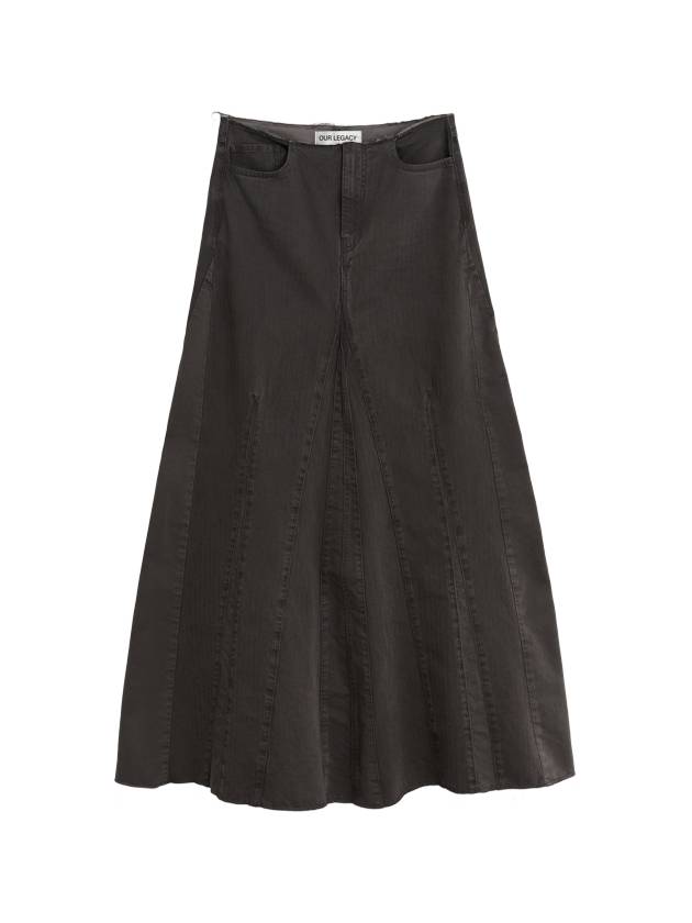 Rebel Herringbone A-Line Skirt Ash Black - OUR LEGACY - BALAAN 2