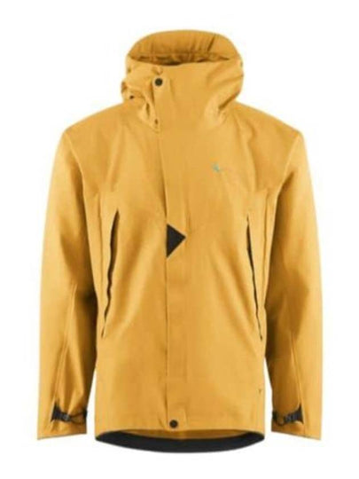 Men's Asynja Waterproof Hooded Zip-Up Jacket Amber Gold - KLATTERMUSEN - BALAAN 2