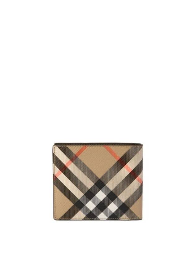 Check Half Wallet Beige - BURBERRY - BALAAN 4