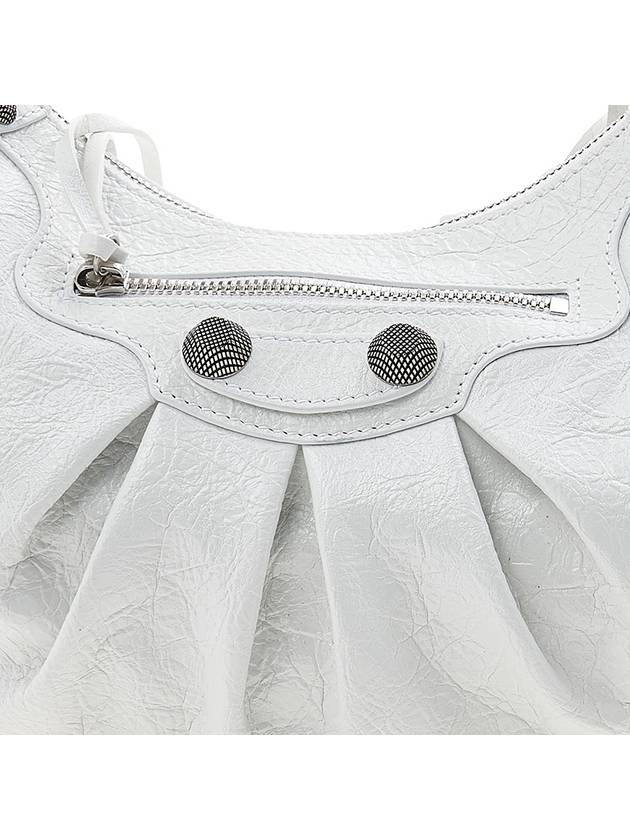 Le Cagole Small Leather Shoulder Bag White - BALENCIAGA - BALAAN 7