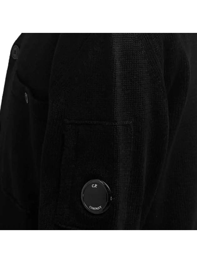 Lens Detail Cotton Cardigan Black - CP COMPANY - BALAAN 5