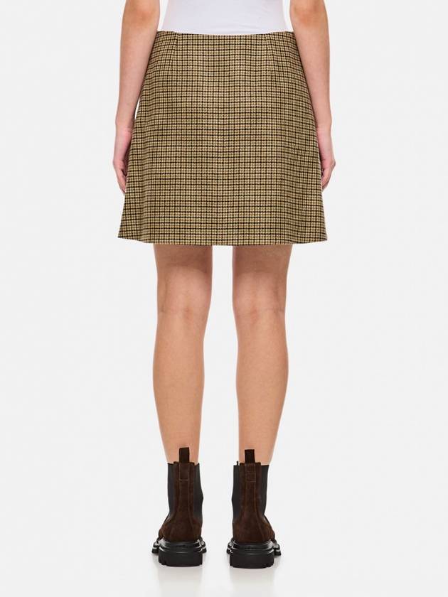 Wool Mini A Line Skirt Beige Green - MONCLER - BALAAN 4