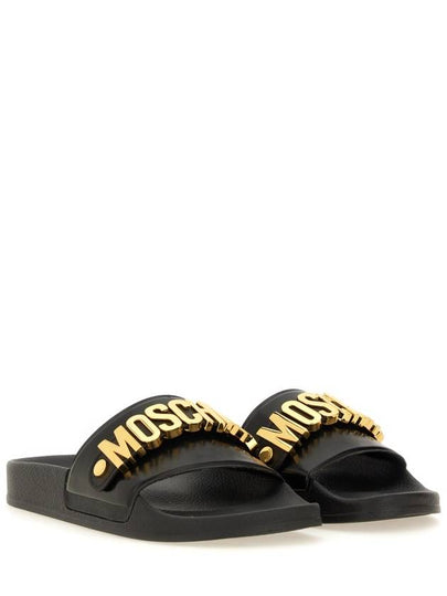 SLIDE SANDAL WITH LOGO - MOSCHINO - BALAAN 2