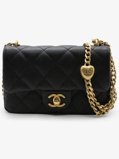 Calfskin Mini Flap Shoulder Bag Black - CHANEL - BALAAN 2