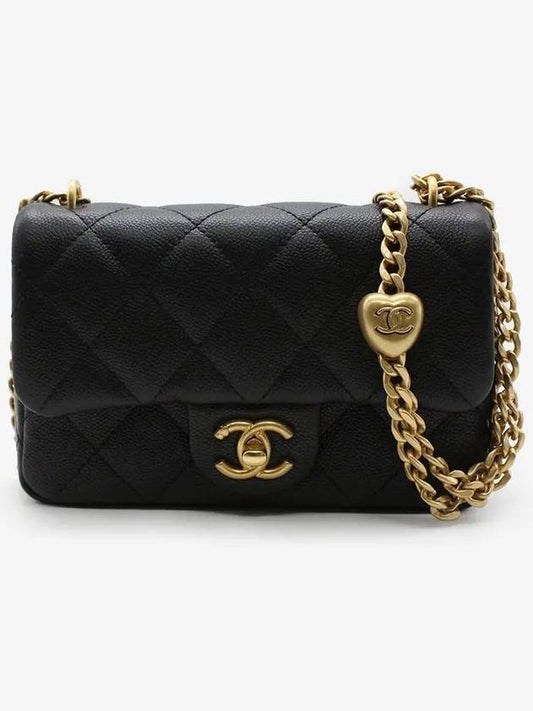 Calfskin Mini Flap Shoulder Bag Black - CHANEL - BALAAN 2