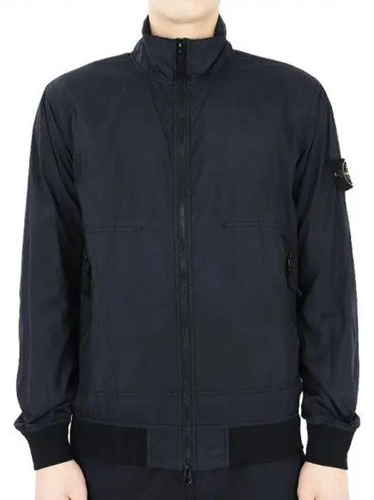 Garment Dyed Crinkle Reps Nylon Zip-up Jacket Navy - STONE ISLAND - BALAAN 2