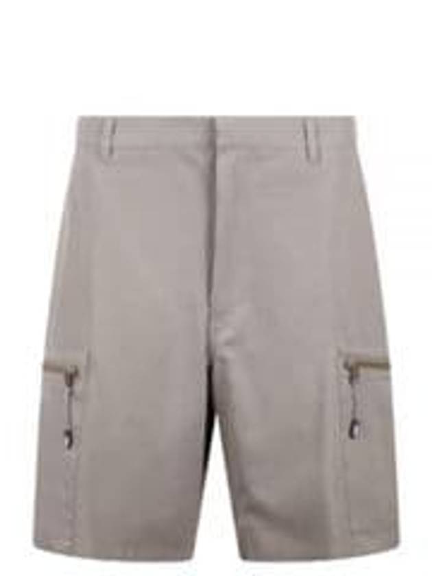 Zip Detail Bermuda Shorts Beige - DIOR - BALAAN 2