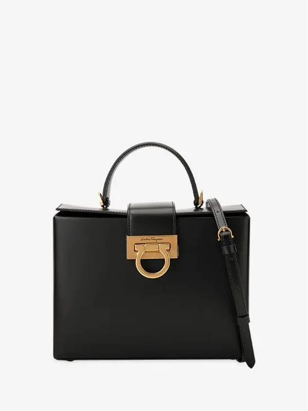 Trifolio Box Tote Bag Black - SALVATORE FERRAGAMO - BALAAN 4