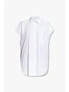 Women's Sleeveless Button-Up Shirt White - BALENCIAGA - BALAAN 2