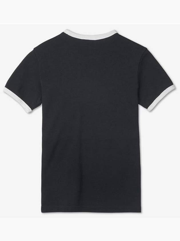 Bumpy Contrast Re-Edition Short Sleeve T-Shirt Black - COURREGES - BALAAN 3