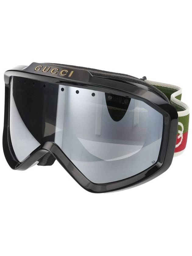 Eyewear Mask Shape Sunglasses Black Green - GUCCI - BALAAN 3