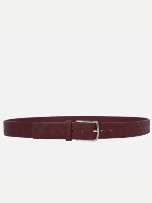 Intrecciato Leather Belt Red - BOTTEGA VENETA - BALAAN 2