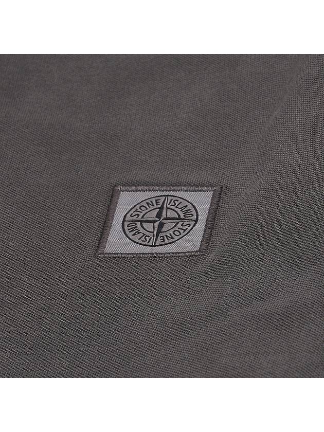 Wappen Cotton Short Sleeve Polo Shirt Charcoal - STONE ISLAND - BALAAN 6