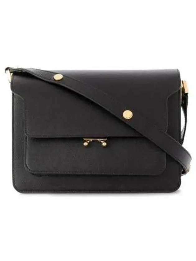 Saffiano Trunk Medium Shoulder Bag Black - MARNI - BALAAN 2