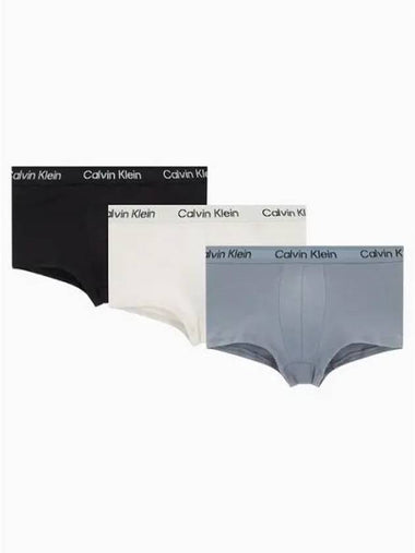 Underwear Men s Stencil Logo Cotton Stretch Low Rise Trunks 3PK NB3705FZ6 - CALVIN KLEIN - BALAAN 1