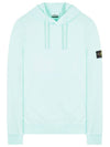 Wappen Patch Brushed Cotton Fleece Hoodie Light Green - STONE ISLAND - BALAAN 2