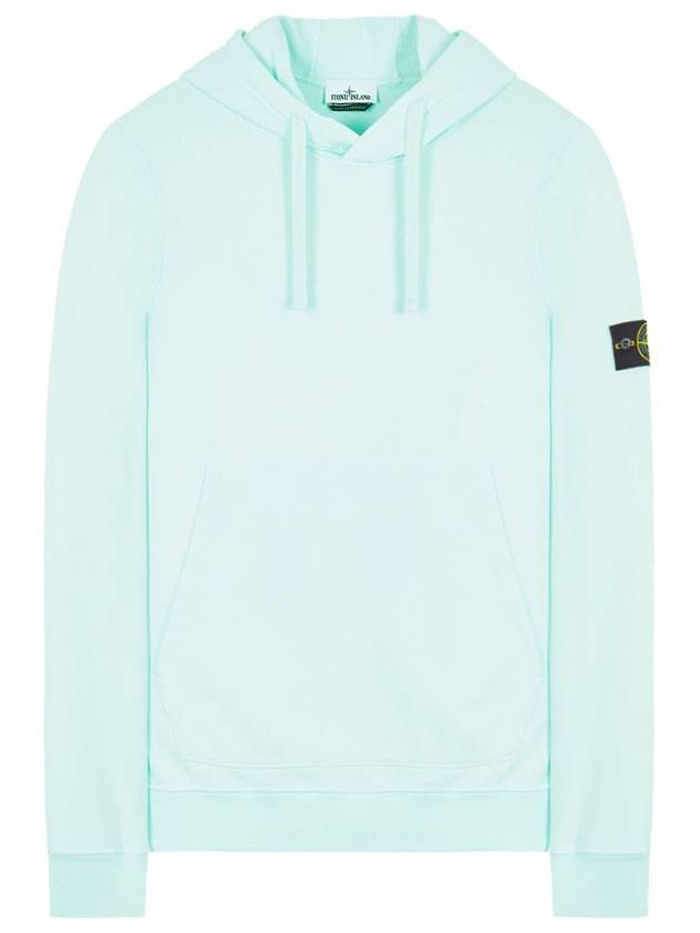 Wappen Patch Brushed Cotton Fleece Hoodie Light Green - STONE ISLAND - BALAAN 2