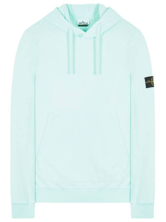 Wappen Patch Brushed Cotton Fleece Hoodie Light Green - STONE ISLAND - BALAAN 2