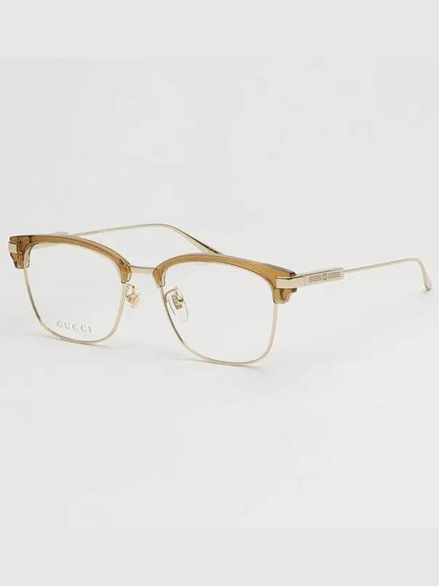 Square Metal Eyeglasses Gold - GUCCI - BALAAN 7