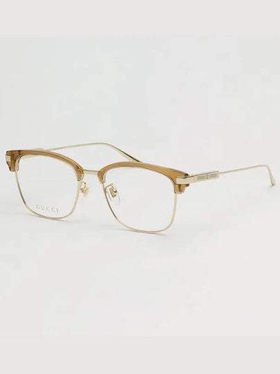 Square Metal Eyeglasses Gold - GUCCI - BALAAN 2