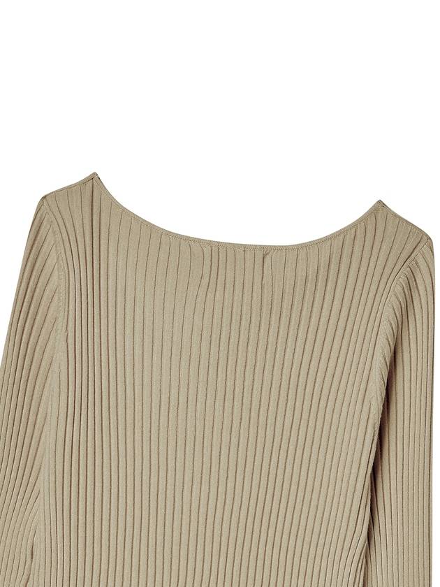 Twist slim ribbed knit Beige - THE GREEN LAB - BALAAN 4