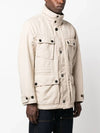 Men's Logo Patch Jacket Beige - STONE ISLAND - BALAAN 4