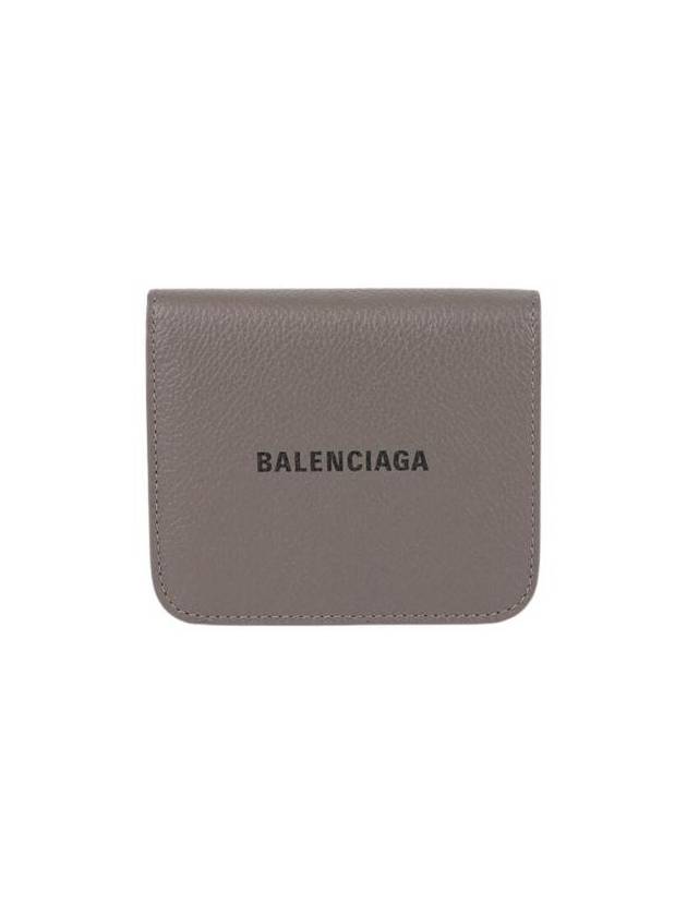 Logo Coin Pocket Flap Half Wallet Medium Grey - BALENCIAGA - BALAAN 1