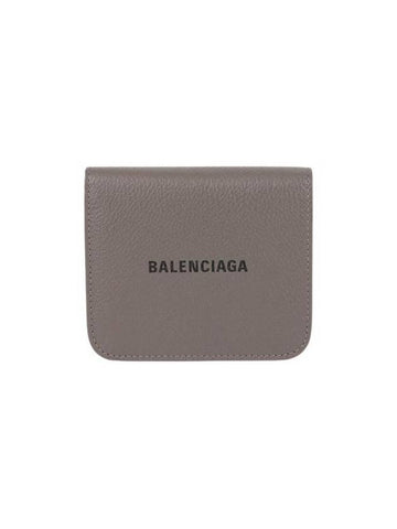 Logo Coin Pocket Flap Half Wallet Medium Grey - BALENCIAGA - BALAAN 1