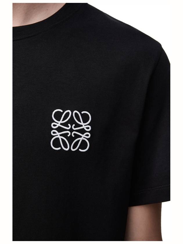 Anagram Crew Neck Cotton Short Sleeve T-Shirt Black - LOEWE - BALAAN 7