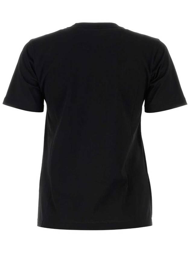 Logo Print Crew Neck Cotton Short Sleeve T-Shirt Black - BURBERRY - BALAAN 3