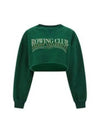 Crop Top Roundneck Long Sleeve T-Shirt Green - GOLDEN GOOSE - BALAAN 2