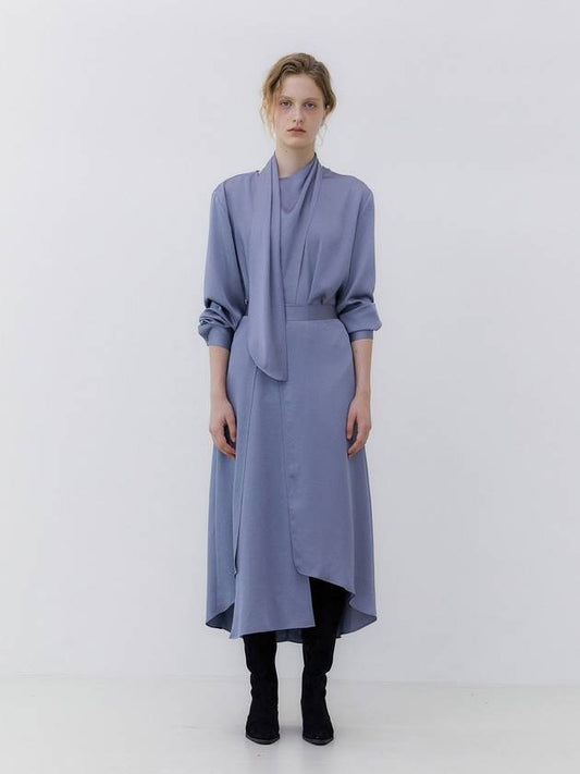 Women's Arden Two-Piece Long Dress Bluish - LUGNER - BALAAN 2
