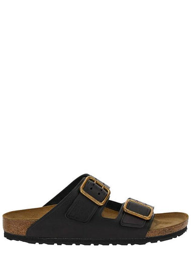 'Arizona' Black Slip-On Sneakers With Branded Buckles In Leather Man - BIRKENSTOCK - BALAAN 1