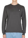 Chest Patch Long Sleeve T-Shirt Dark Grey - STONE ISLAND - BALAAN 2