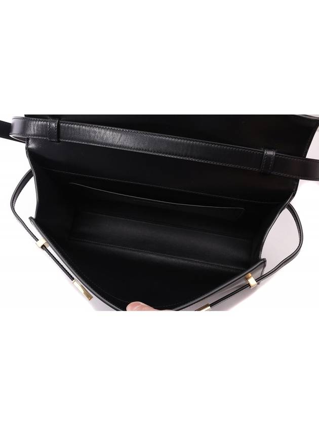 Manhattan Leather Shoulder Bag Black - SAINT LAURENT - BALAAN 7