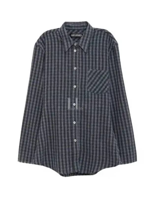 Principal Check Rural Wool Shirt Grey - OUR LEGACY - BALAAN 2