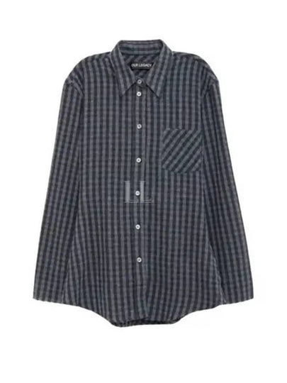 Principal Check Rural Wool Shirt Grey - OUR LEGACY - BALAAN 2