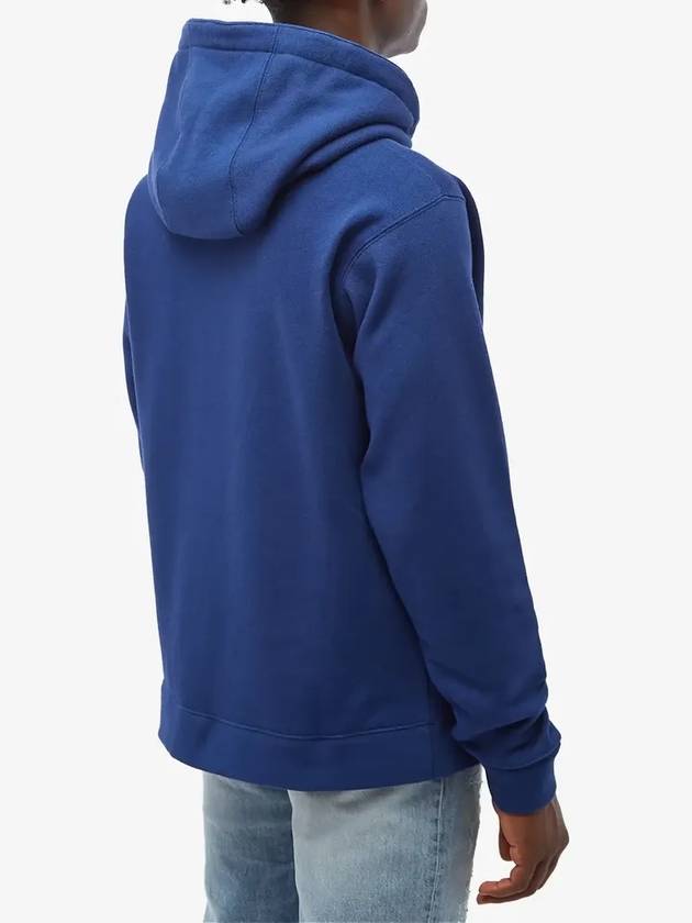 Cotton Jersey Hoodie Blue - GUCCI - BALAAN 4