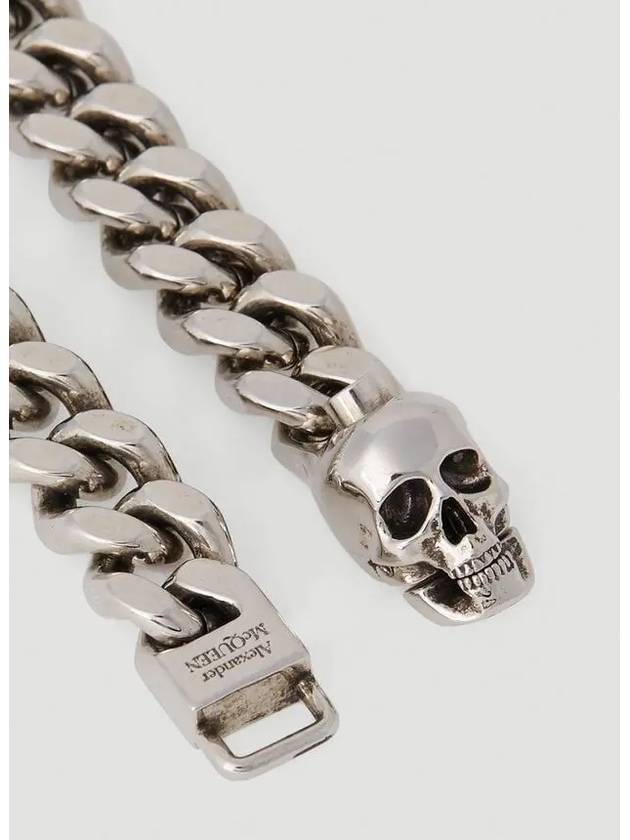 brass charm chain link bracelet silver - ALEXANDER MCQUEEN - BALAAN 6